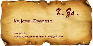 Kajcsa Zsanett névjegykártya
