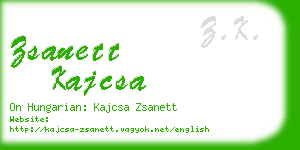 zsanett kajcsa business card